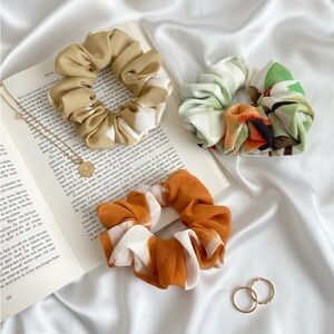Elegant Multicolor Scrunchie Trio